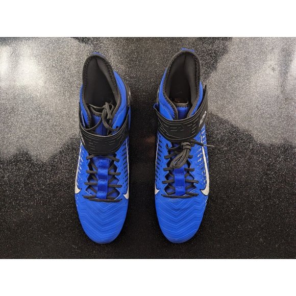 Nike Alpha Menace Pro 2 Mid Football Blue Black Men's Size 16 NEW - Picture 6 of 8